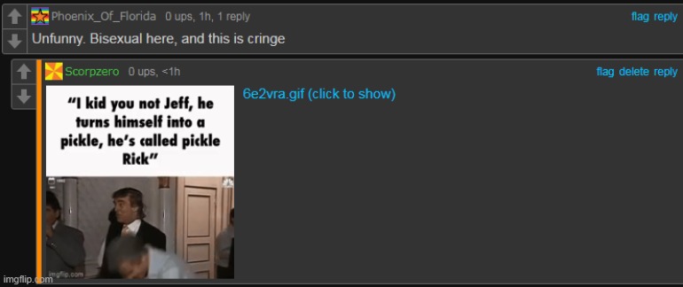 Unfunny. Bisexual here, and this is cringe. | made w/ Imgflip meme maker