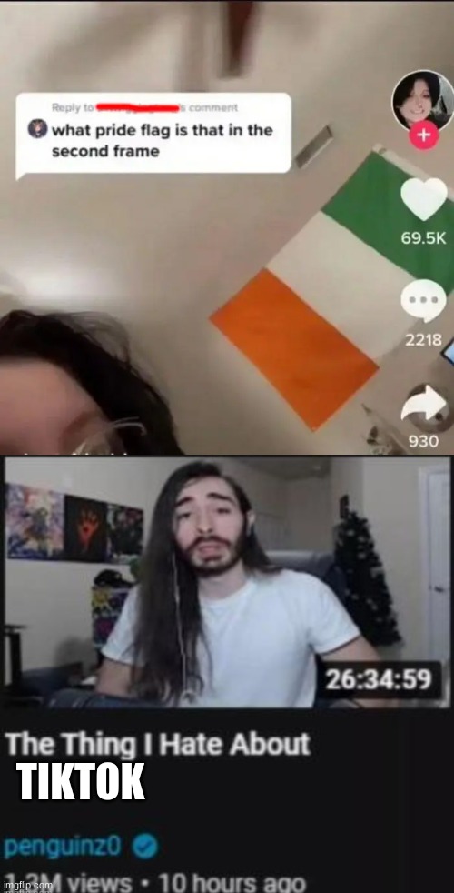TIKTOK | image tagged in the thing i hate about ___ | made w/ Imgflip meme maker