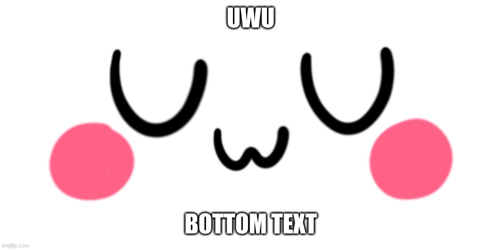 uwu | UWU BOTTOM TEXT | image tagged in uwu | made w/ Imgflip meme maker