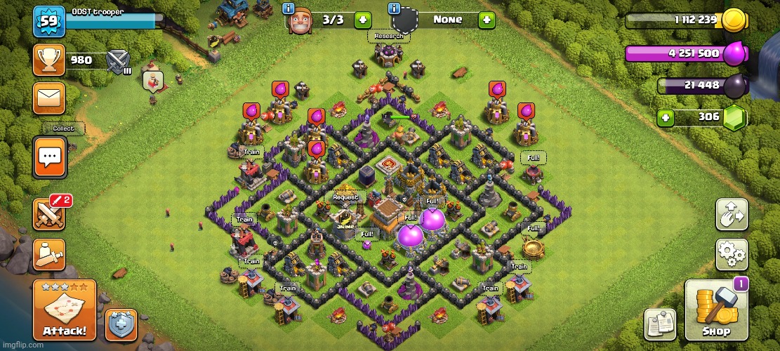 My CoC Village :) | made w/ Imgflip meme maker