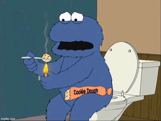 cookie monster family guy | image tagged in cookie monster family guy | made w/ Imgflip meme maker