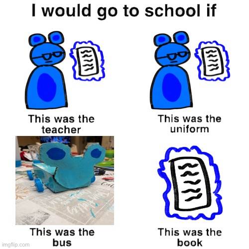 I would go to school if | image tagged in i would go to school if | made w/ Imgflip meme maker