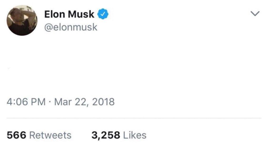 Elon Musk blank tweet Blank Meme Template