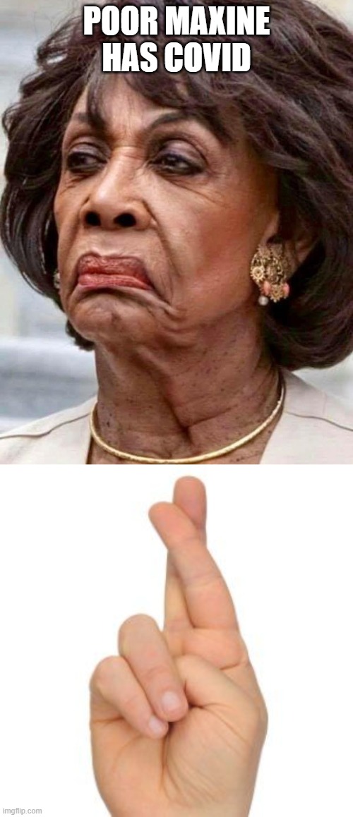 Waters has covid | POOR MAXINE HAS COVID | image tagged in maxine waters | made w/ Imgflip meme maker