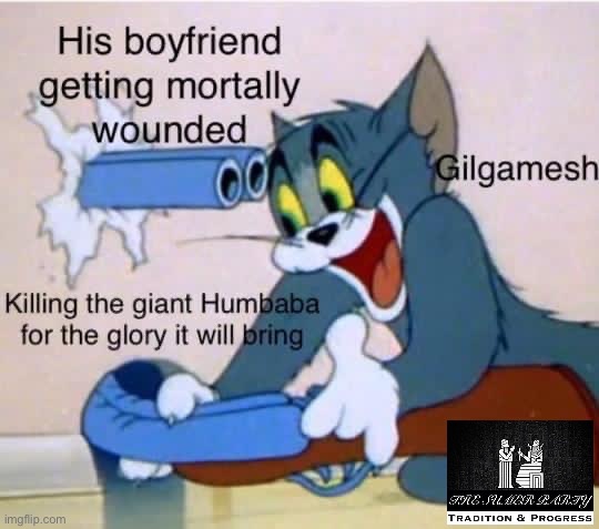 Unused Sumer Party propaganda. And oh yeah, Gilgamesh was gay | image tagged in oh,yeah,gilgamesh,was,gae,boi | made w/ Imgflip meme maker