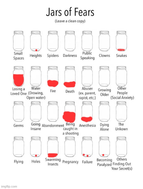 Jar of fears clear version | image tagged in jar of fears clear version | made w/ Imgflip meme maker