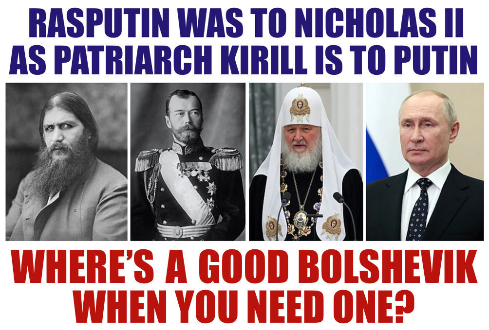 Rasputin Was To Nicholas II As Patriarch Kirill Is To Putin Blank Meme Template