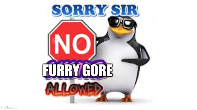 NO Anime Allowed | FURRY GORE | image tagged in no anime allowed | made w/ Imgflip meme maker