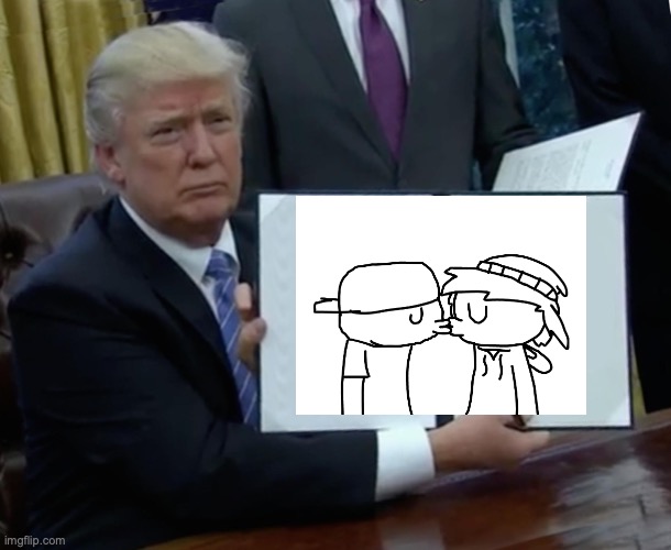 Neon x 97 | image tagged in memes,trump bill signing | made w/ Imgflip meme maker