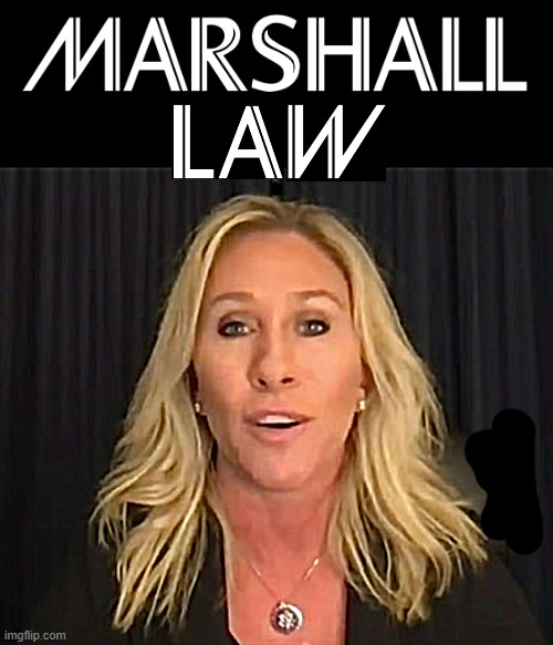 MTG MARSHALL LAW | image tagged in mtg,martial law,marshall,moron,dummy,idiot | made w/ Imgflip meme maker