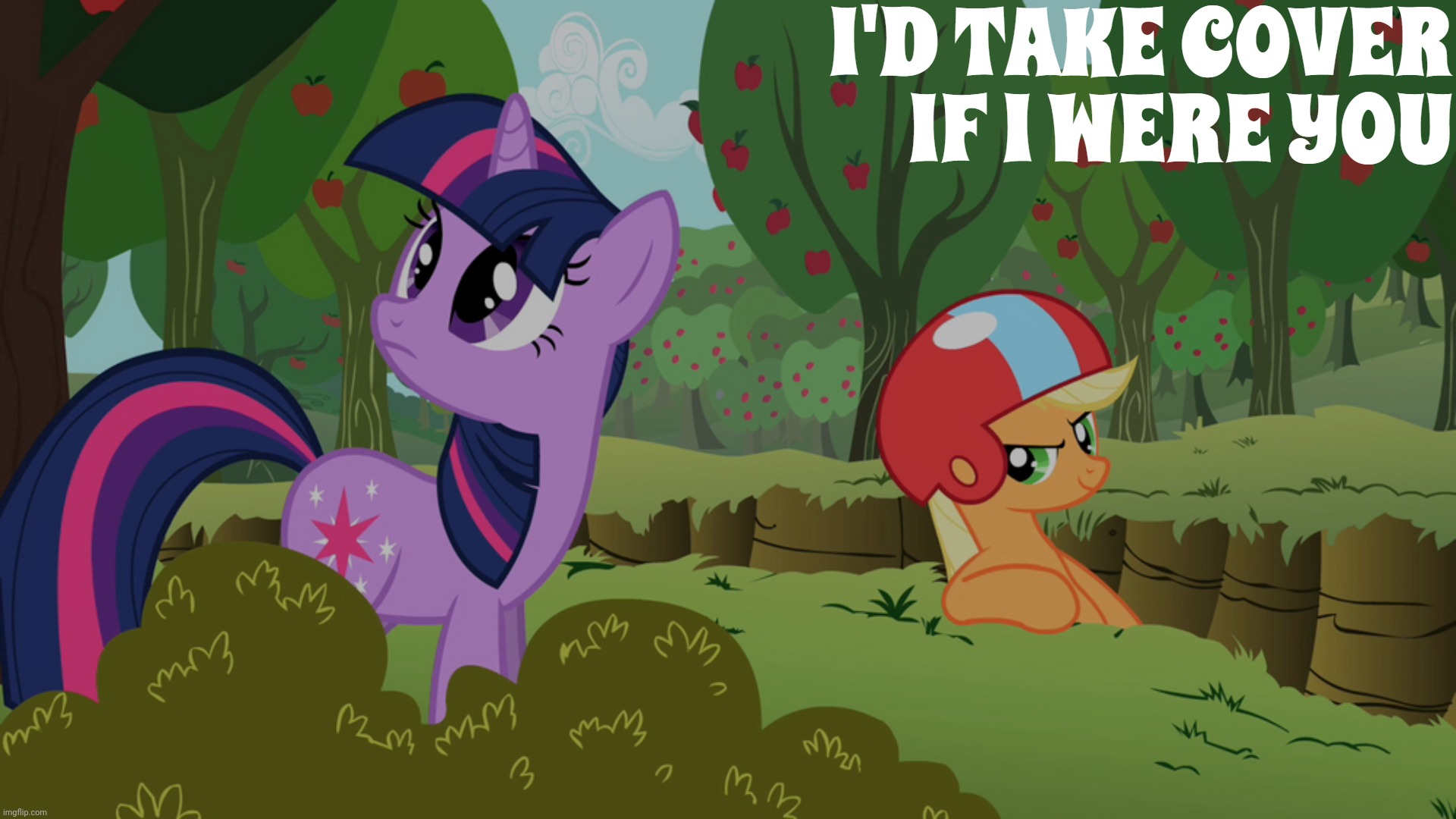 image tagged in quoterific,my little pony,applejack,twilight sparkle | made w/ Imgflip meme maker