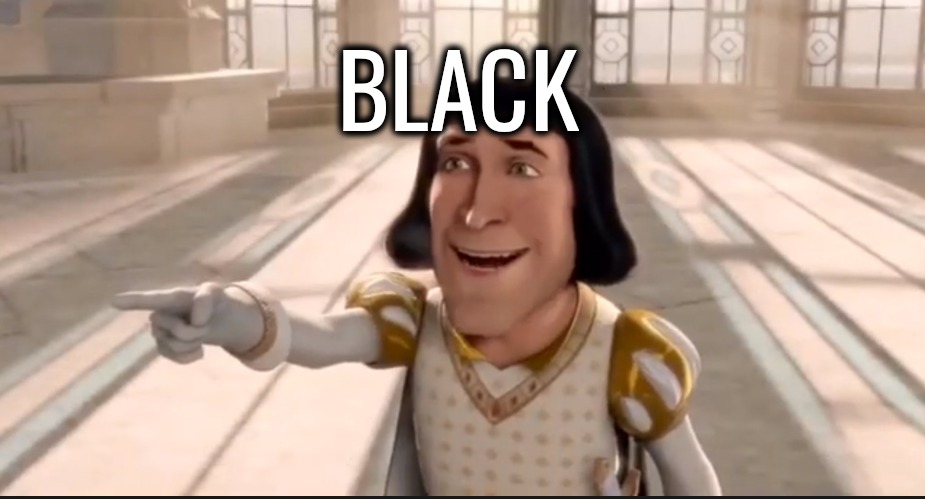 The Ogre Has Fallen In Love With The Princess | BLACK | image tagged in the ogre has fallen in love with the princess | made w/ Imgflip meme maker