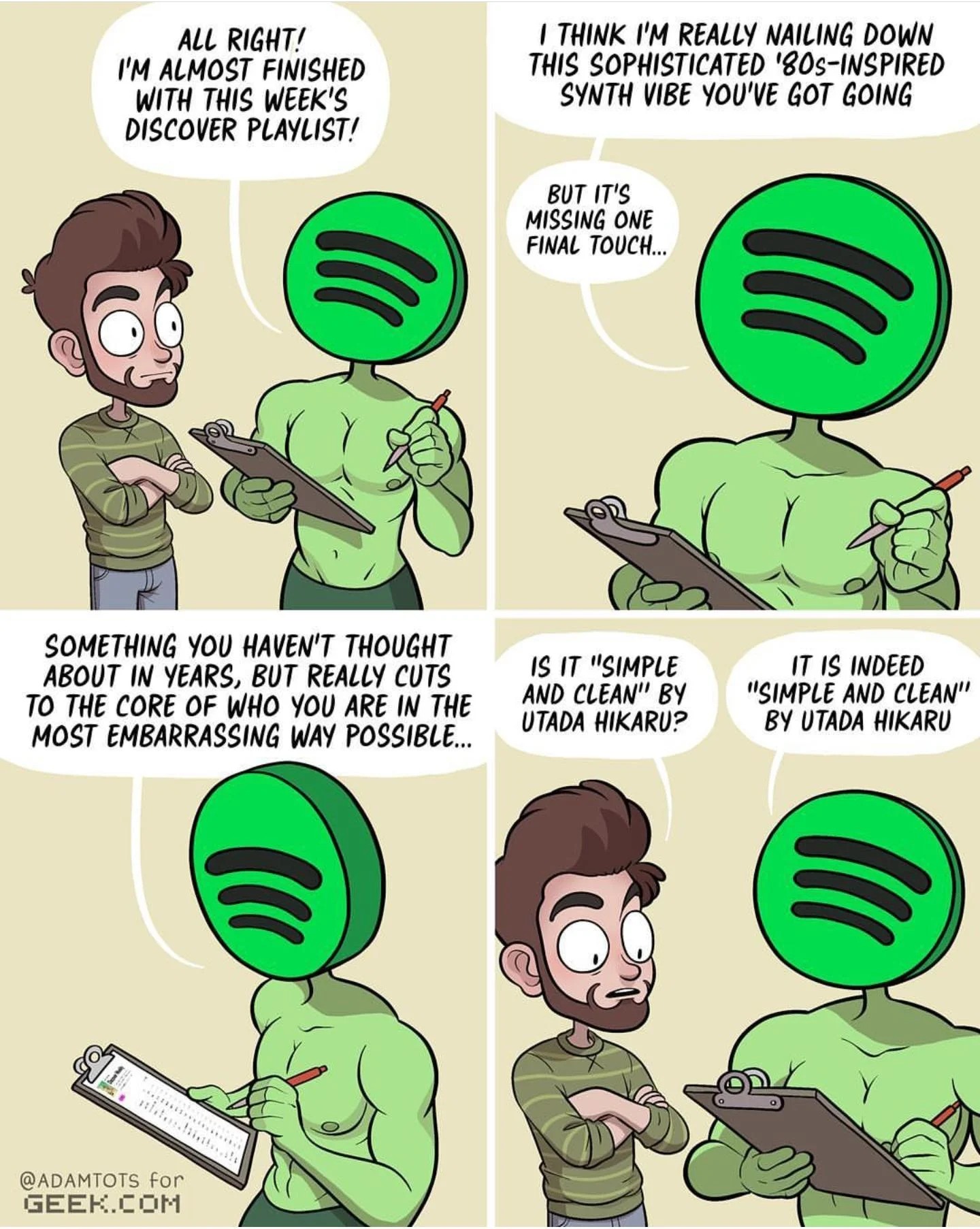 Spotify serves up Utada Hikaru Blank Meme Template