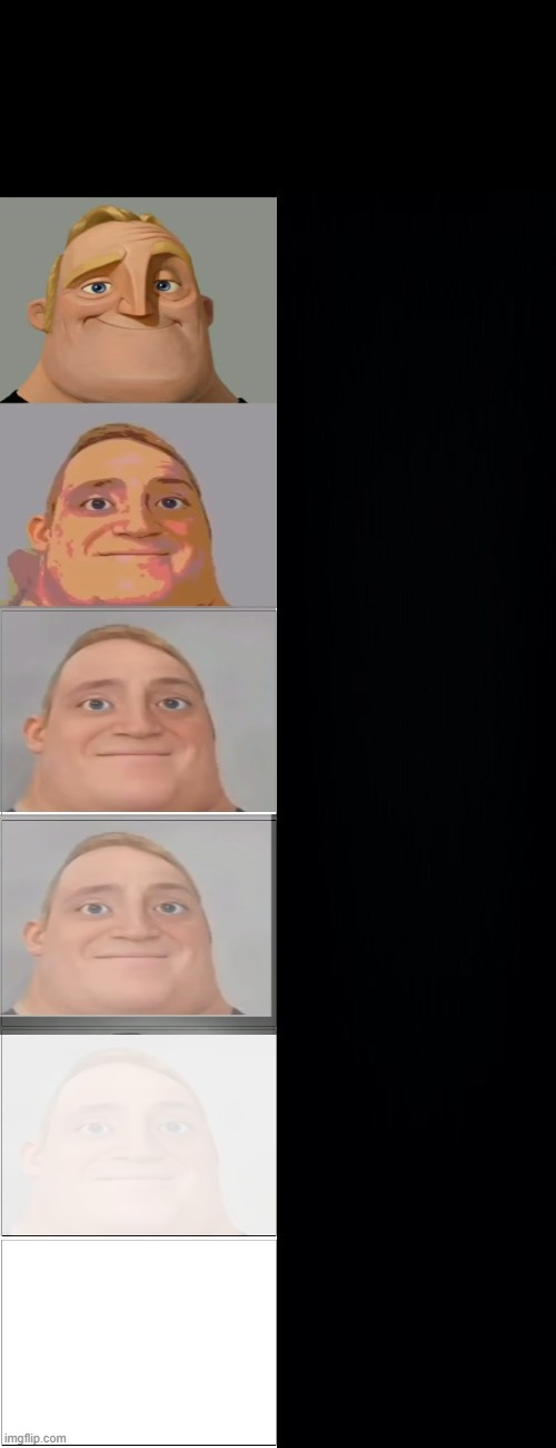 Mr incredible becoming white Blank Meme Template
