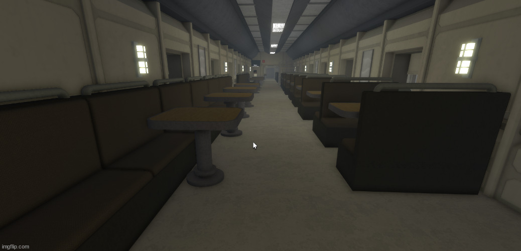 3rd class Mess Hall. | image tagged in snowpiercer tour | made w/ Imgflip meme maker