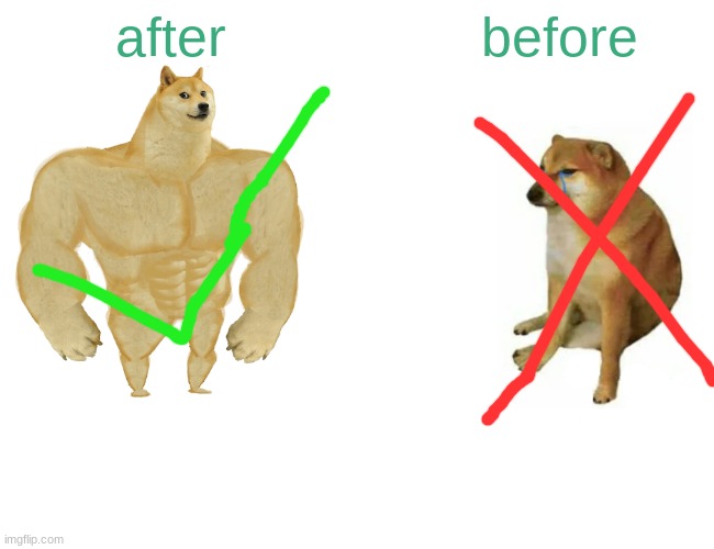 Buff Doge vs. Cheems Meme - Imgflip