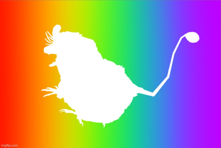 Here's a Puffwump outline with a rainbow backround | image tagged in puffwump,creatures of sonaria | made w/ Imgflip meme maker