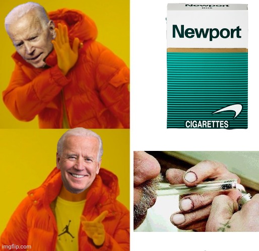 Still waiting for that government issued crack pipe tho | image tagged in biden hotline bling | made w/ Imgflip meme maker