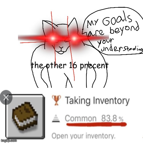 invitory | the other 16 precent | image tagged in mincraft | made w/ Imgflip meme maker
