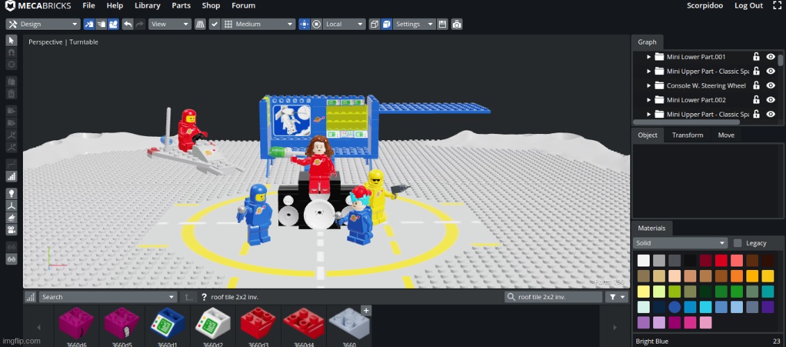 finishing up my fnf vs Lego Classic space in mecabricks | made w/ Imgflip meme maker