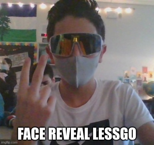 Face Reveal | FACE REVEAL LESSGO | image tagged in face reveal | made w/ Imgflip meme maker