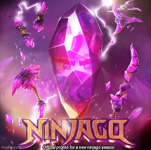 This image was posted on the official LEGO twitter account to market an upcoming Ninjago season. Link to tweet in comments |  Official promo for a new ninjago season | image tagged in ninjago,news | made w/ Imgflip meme maker