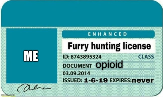 ME; opioid | made w/ Imgflip meme maker