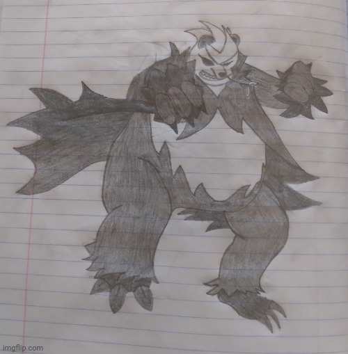 Let's go Pangoro! | image tagged in pangoro,art,pokemon | made w/ Imgflip meme maker