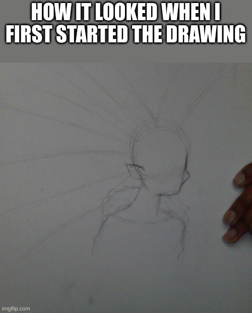 HOW IT LOOKED WHEN I FIRST STARTED THE DRAWING | made w/ Imgflip meme maker
