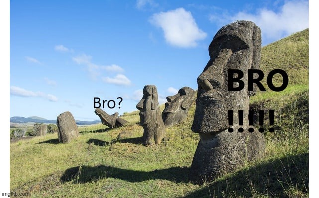 Easter Island Bros | made w/ Imgflip meme maker