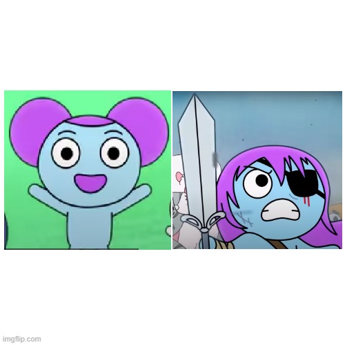 pibby what we think vs what it actually is | image tagged in memes,blank transparent square | made w/ Imgflip meme maker