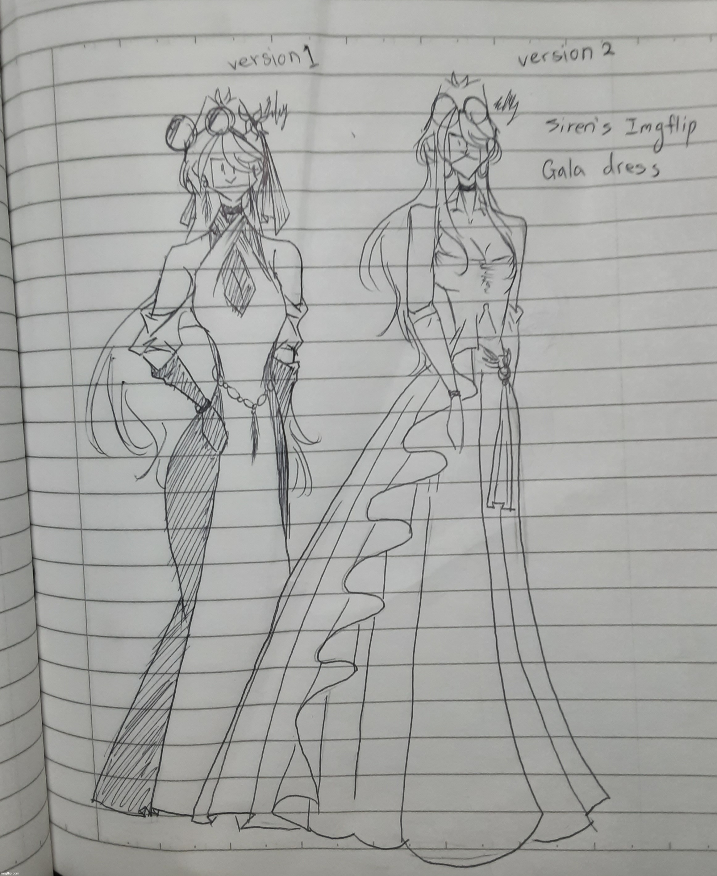 These are the designs to Siren's Imgflip Gala dress (I used the 2nd one) | made w/ Imgflip meme maker