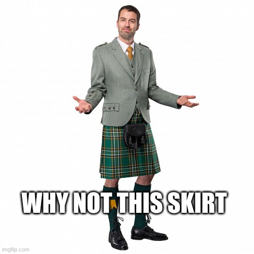 WHY NOT THIS SKIRT | made w/ Imgflip meme maker