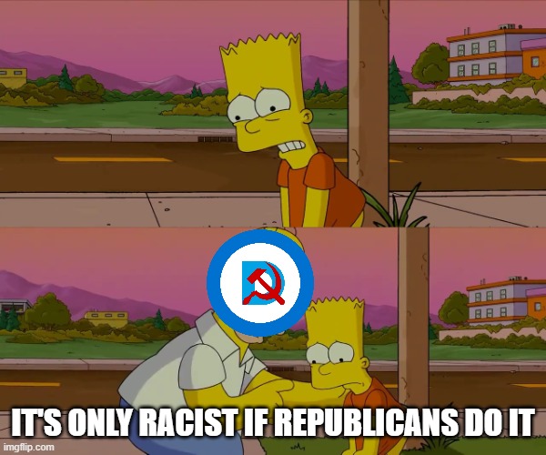 Worst day of my life | IT'S ONLY RACIST IF REPUBLICANS DO IT | image tagged in worst day of my life | made w/ Imgflip meme maker