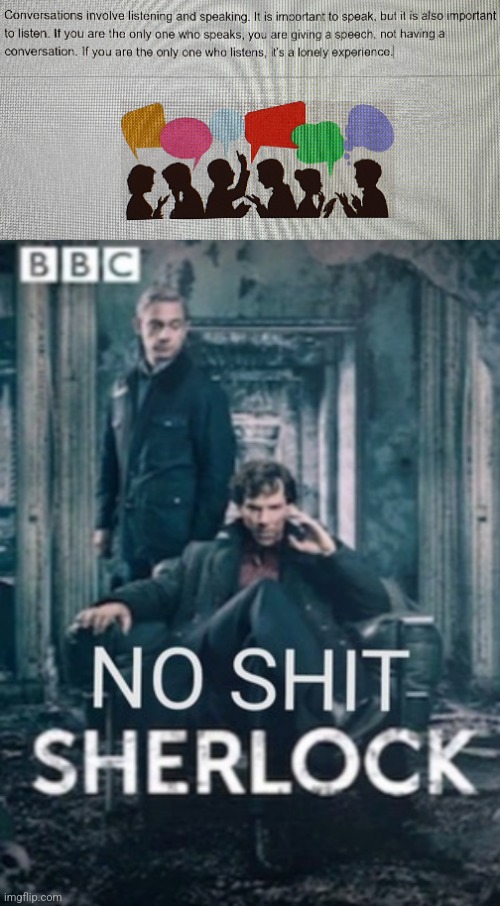 No shit Sherlock? | image tagged in no shit sherlock | made w/ Imgflip meme maker