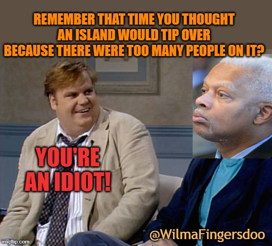 Remember that time | REMEMBER THAT TIME YOU THOUGHT AN ISLAND WOULD TIP OVER BECAUSE THERE WERE TOO MANY PEOPLE ON IT? YOU'RE AN IDIOT! @WilmaFingersdoo | image tagged in remember that time,hank johnson,idiot | made w/ Imgflip meme maker