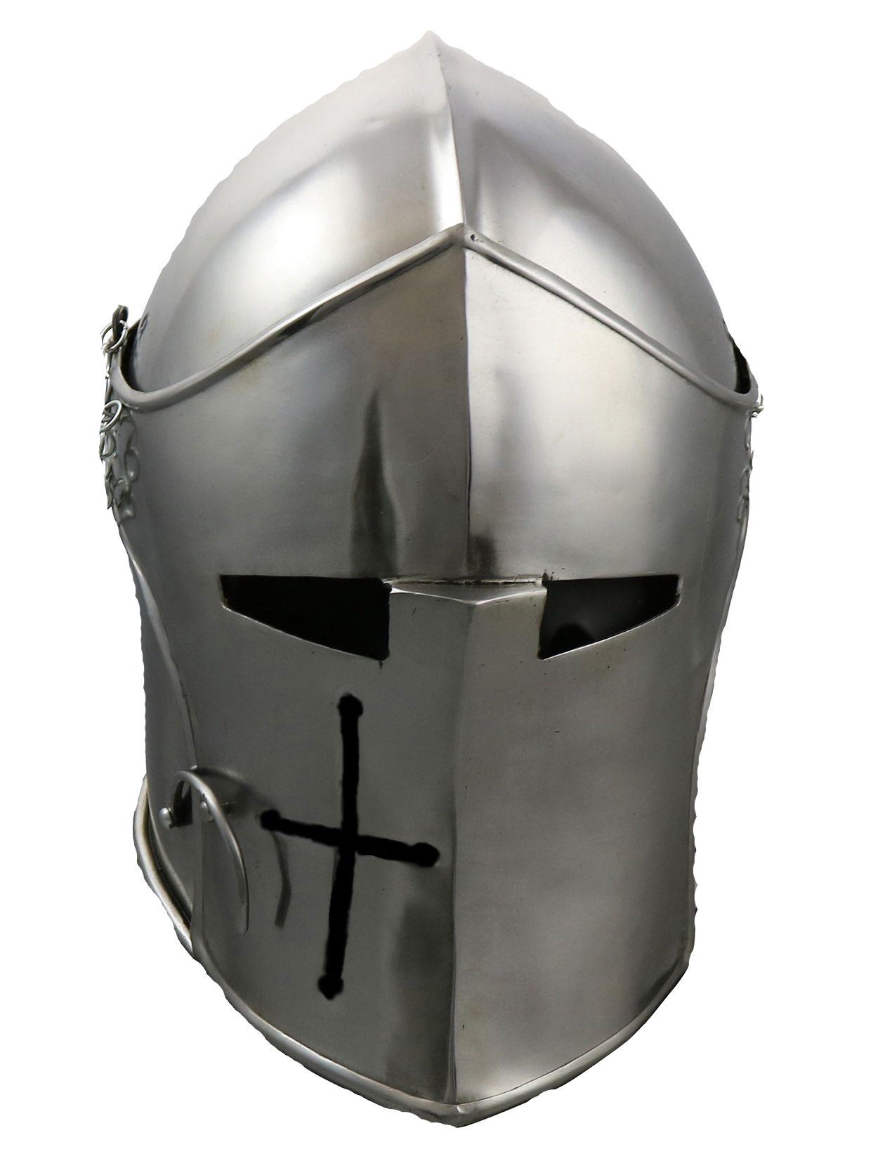 High Quality Crusader helmet grayscale Blank Meme Template