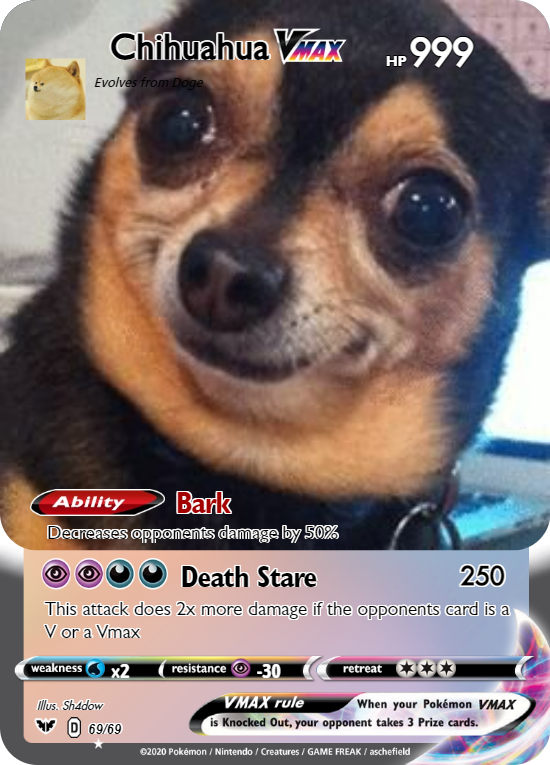 High Quality Chihuahua V-MAX Blank Meme Template