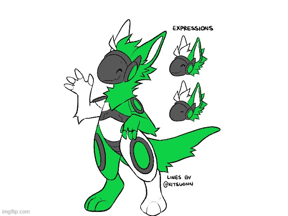 A protogen i made | image tagged in blank white template | made w/ Imgflip meme maker