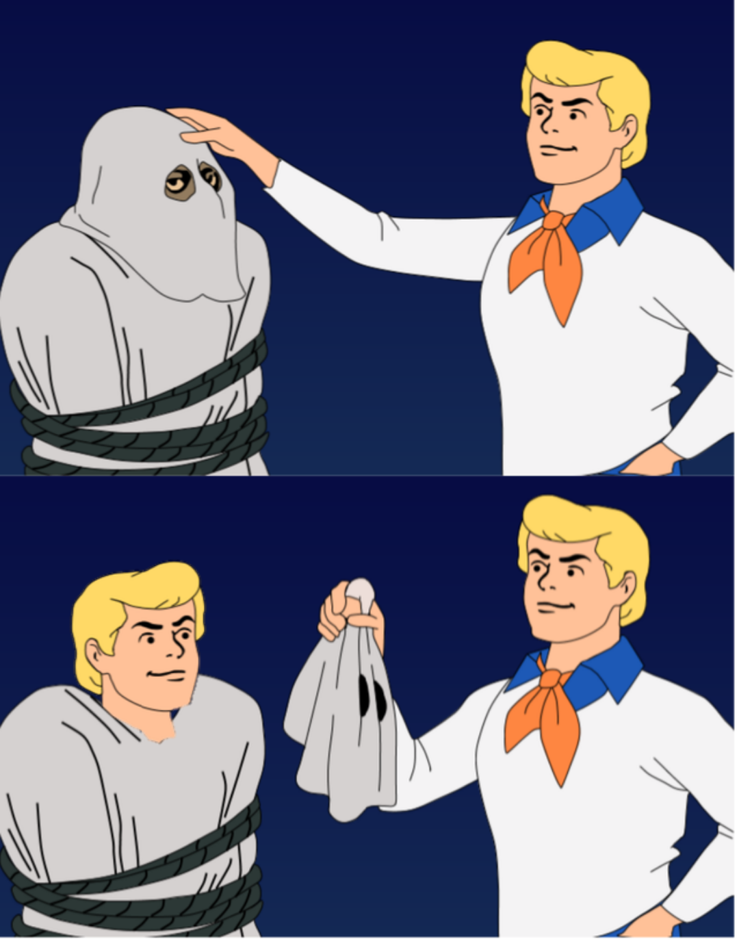 Scooby-Doo Mask Reveal Self Blank Meme Template