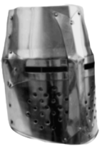 Crusader helmet grayscale Meme Template