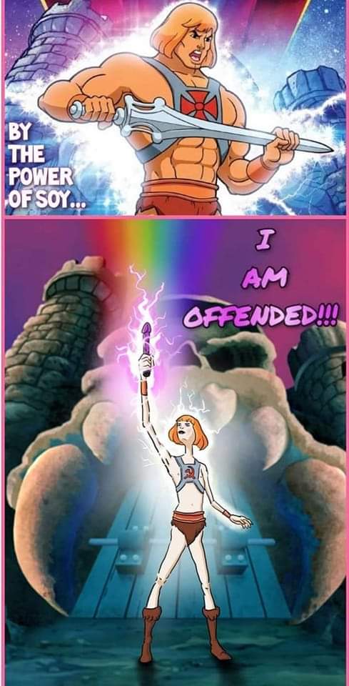 He Man becomes Soy Boi Blank Meme Template