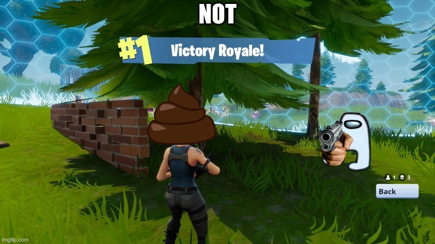 Fortnight victory royale | NOT | image tagged in fortnight victory royale | made w/ Imgflip meme maker
