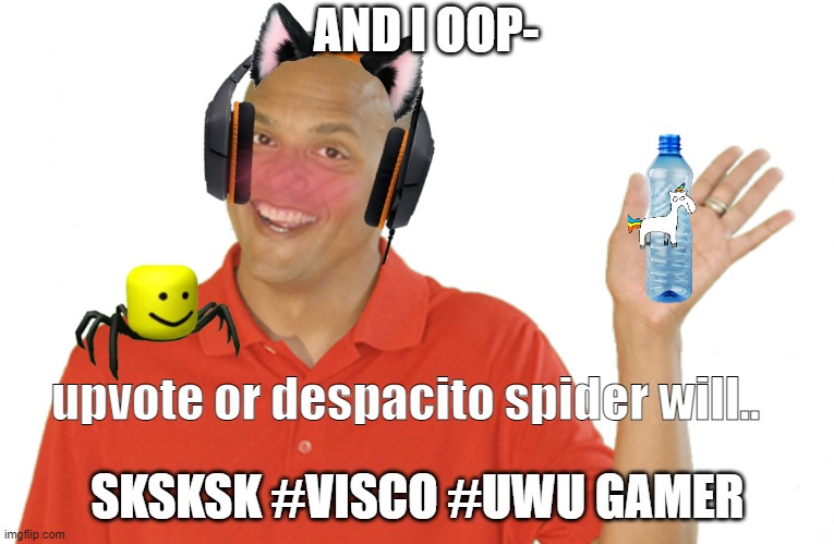 visco boy | AND I OOP-; upvote or despacito spider will.. SKSKSK #VISCO #UWU GAMER | image tagged in bye xtramath guy | made w/ Imgflip meme maker