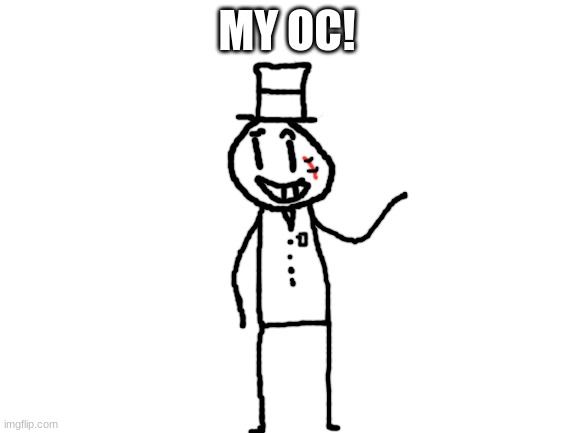 :) | MY OC! | image tagged in blank white template,oc,drawing,lol,memes,troll face | made w/ Imgflip meme maker