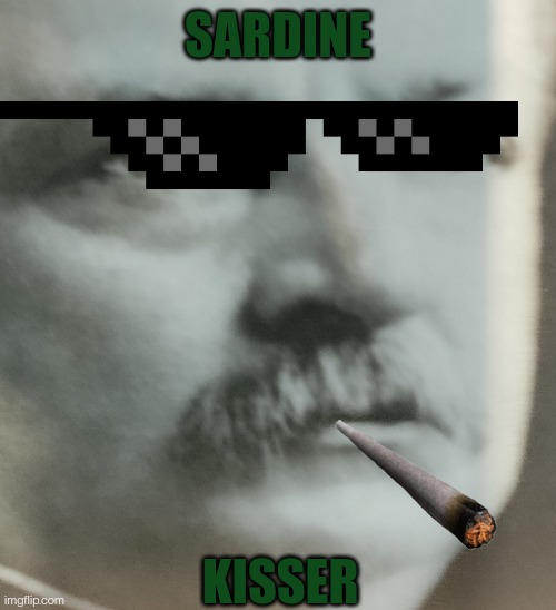 Sardine kisser | SARDINE; KISSER | image tagged in meme,fun | made w/ Imgflip meme maker