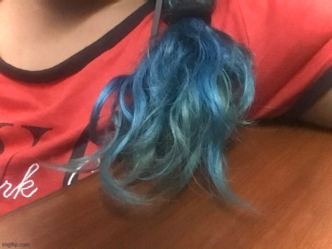 my blue hair form 2 yr ago yes | made w/ Imgflip meme maker