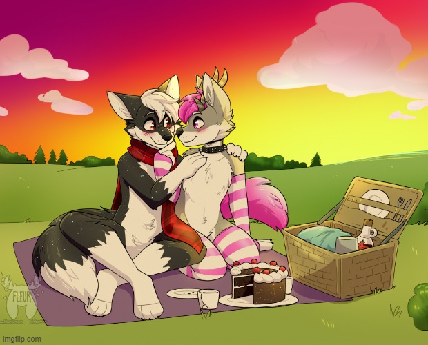 (✿◠‿◠) (By Fleurfurr) | image tagged in furry,femboy,cute,wholesome | made w/ Imgflip meme maker