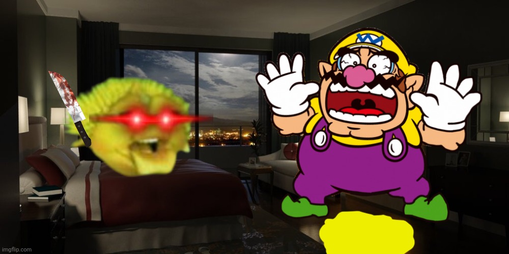 Wario dies by a Pufferfish cuz he peed on the floor instead of using the comedore.mp3 | image tagged in wario dies,wario,fish,pee,animals | made w/ Imgflip meme maker