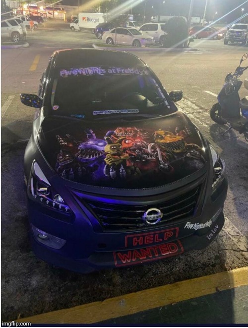 I have no words for this other than Fnaf Car | image tagged in fnaf,car | made w/ Imgflip meme maker
